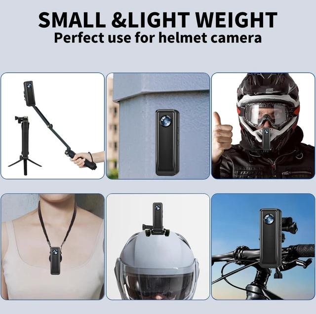 Alt view image 3 of 6 - Body Camera 128GB, 4K 30FPS Action Camcorder, Hands Free Sports Camera with Magnetic Back Clip, Mini Body Cam POV Records with Audio and Video Recording for Traveling Cycling Vlogging