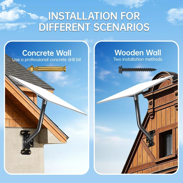 Alt view image 3 of 6 - Starlink Standard 4 Mount, Starlink Wall Roof Mounting Bracket Kit for Starlink Standard 4/4X/V3