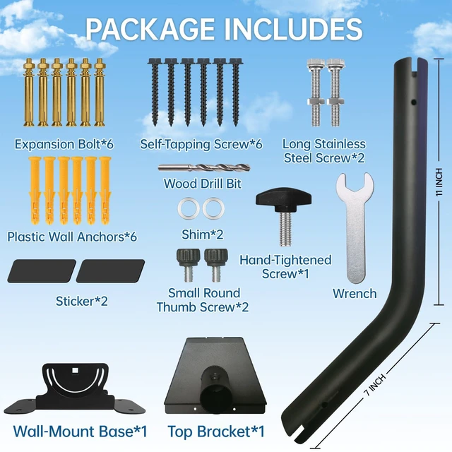 Alt view image 5 of 6 - Starlink Standard 4 Mount, Starlink Wall Roof Mounting Bracket Kit for Starlink Standard 4/4X/V3
