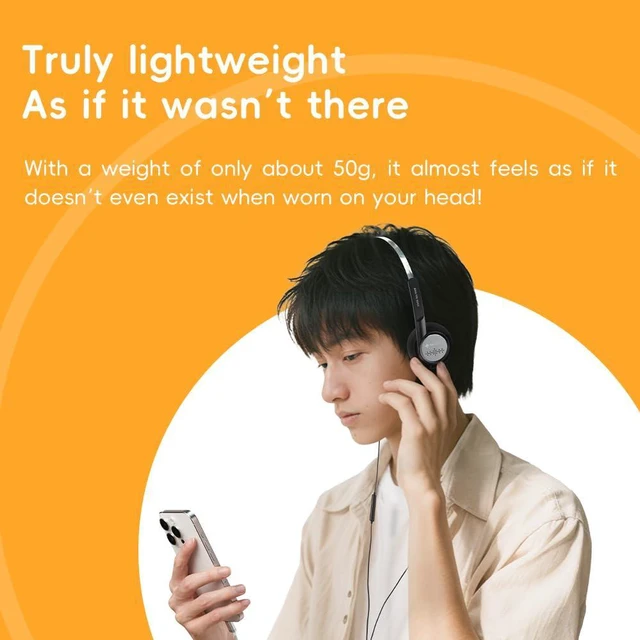 Alt view image 6 of 6 - Snowsky Wind 3.5mm ON-Ear Headphones for Recording Gaming with Microphone, 40mm Diaphragms Driver,HiFi Sound (Silver)