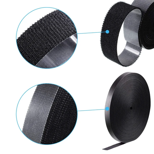 Alt view image 4 of 6 - 3/4 Inch X 90 ft 1 Roll of Heavy Duty Industrial Hook and Loop Strap Roll, Reusable Nylon Cable Management Strap for Server Rack, Workshop, HVAC Wiring, Cable Organizer Wrap