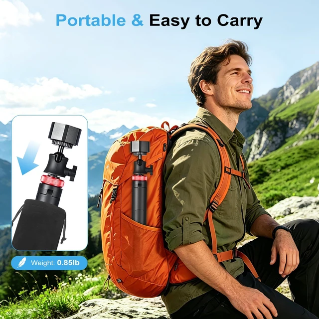 Alt view image 3 of 6 - Starlink Mini Tripod Stand Mount with Aluminum Adapter, Portable & 360°Tilt | for All Starlink Mini Models, Starlink Mini Ground Tripod Stand for RV, Backpac Travel, Camping and Outdoor Satellite Setu