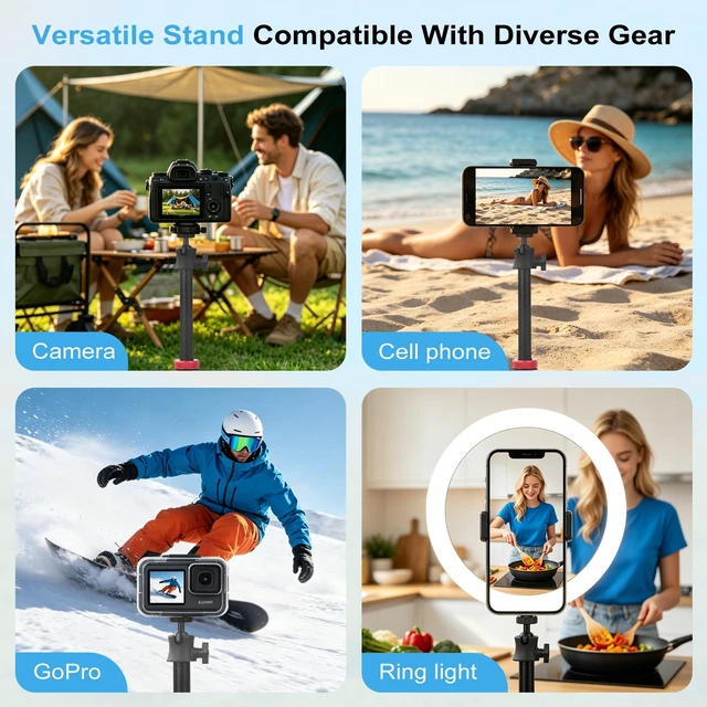 Alt view image 5 of 6 - Starlink Mini Tripod Stand Mount with Aluminum Adapter, Portable & 360°Tilt | for All Starlink Mini Models, Starlink Mini Ground Tripod Stand for RV, Backpac Travel, Camping and Outdoor Satellite Setu
