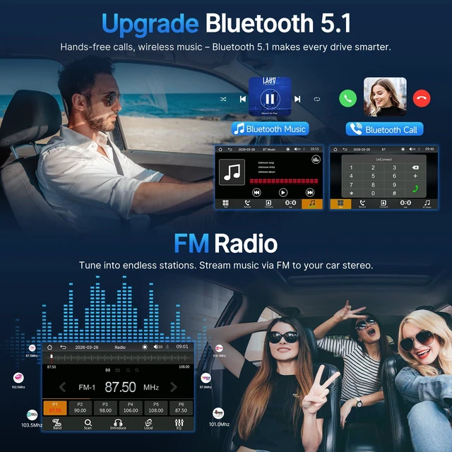 Alt view image 6 of 6 - 9" Linux Radio for Toyota Camry 2002 2003 2004 2005 2006 (Non-JBL) | Upgraded Fast Boot Car Stereo Screen, 9 Inch Touchscreen Head Unit with Carplay Android Auto Bluetooth FM SWC + Backup Camera