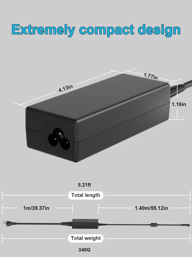 Alt view image 4 of 6 - 65W AC Charger Compatible with Acer Aspire Model N17Q4 N17Q1 N17Q2 N17Q3 N19C1 N19C2 N17C4 N18C1 N19C3 N15Q1 N16Q2 N16Q3 N16C1 N15W5 N15WS N15W1 N15W2 N15W4 Laptop