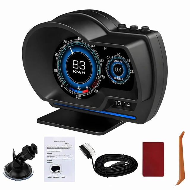 Main image of OBD2 GPS Dual System Car HUD Display - Digital Speedometer with Water Temp Voltage RPM - Universal Heads Up Display for Most Vehicles