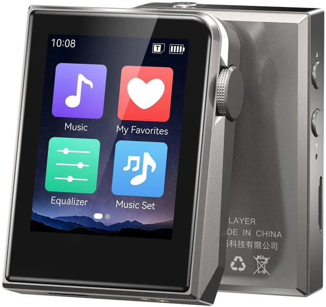 Main image of 64GB HiFi Lossless MP3 Player with DAC & DSD Support, 2" Touchscreen | High Resolution Digital Audio Player with FLAC, CNC Aluminum Alloy Body, Resume Playback, Supports 128GB microSD Card