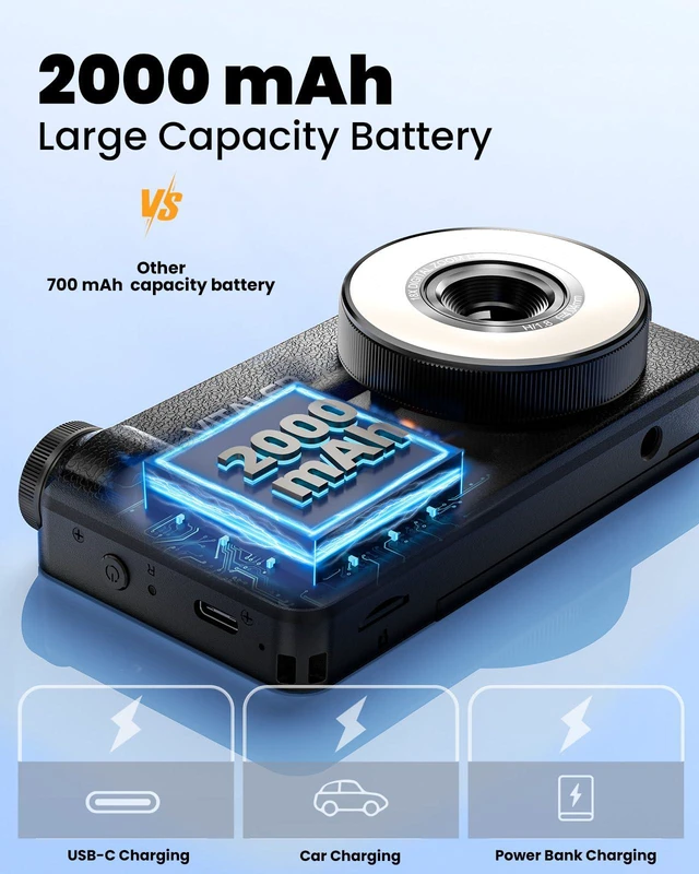 Alt view image 5 of 6 - 5K Digital Camera for Photography with Fill Light, 3'' 180°Flip Screen, 75MP Vlogging Camera for YouTube Video, 18X Zoom Compact Point and Shoot Cameras for Beginner Teens, Kids, Black
