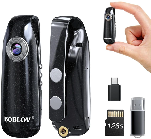 Main image of Mini Body Camera with Video: 128GB 007 Pocket Tiny Body Cams with Back Clip,1080P Small Wearable Camera with Audio Recording -User Friendly for Bike/Pet/Home/Proof