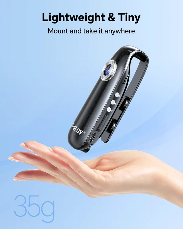 Alt view image 2 of 6 - Mini Body Camera with Video: 128GB 007 Pocket Tiny Body Cams with Back Clip,1080P Small Wearable Camera with Audio Recording -User Friendly for Bike/Pet/Home/Proof