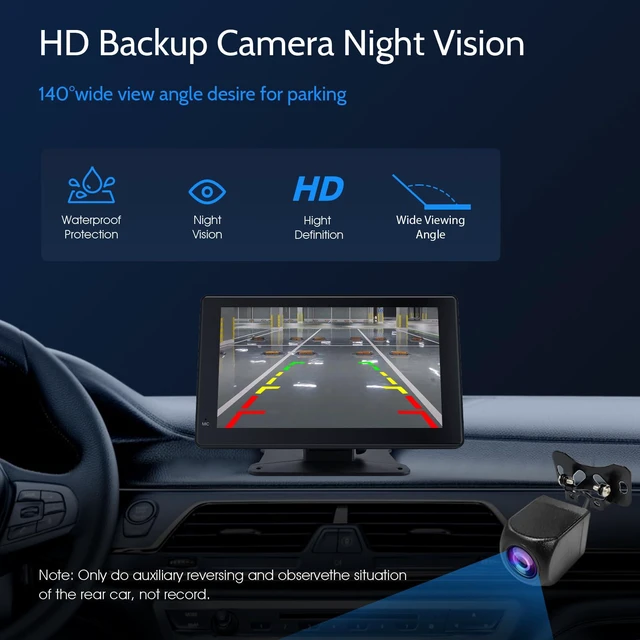 Alt view image 6 of 6 - Portable Car Stereo,HD Touchscreen for All Vehicles,with Apple CarPlay & Android Auto with Backup Camera/Mirror Link/Voice Control/Bluetooth/GPS/AUX/FM Satellite Radio (7 inch)