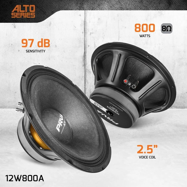 Alt view image 2 of 6 - 12 Inch Woofer Speaker 12W800A, 800 Watts, 8 Ohm, 2.5 in Voice Coil, Pro Audio Loudspeaker (Single)