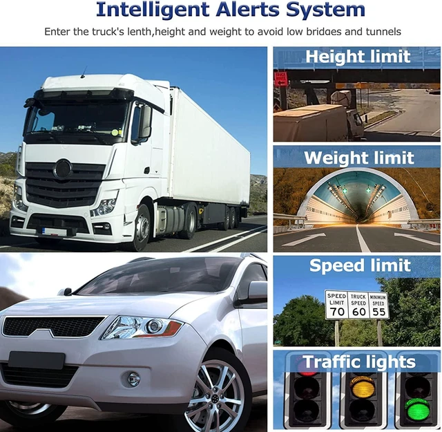Alt view image 3 of 6 - GPS Navigator for Car Truck RV, Latest 2025 Map, 7 inch Touch Screen Real Voice Spoken Turn-by-Turn Direction Reminding Navigation System for Cars, Vehicle GPS with Speed and Red Light Warning