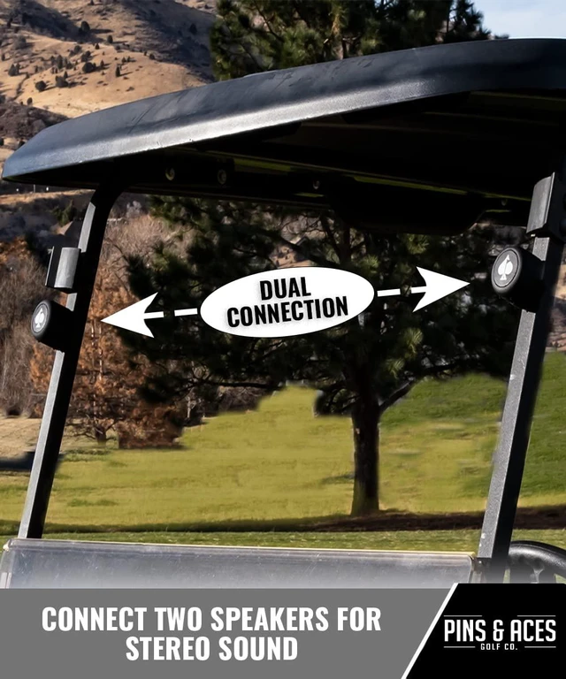 Alt view image 5 of 6 - Spade Speaker Portable Bluetooth Speaker - Versatile, 8 Hour Battery Life Portable Speaker - 45ft. Range, Magnetic Base Attaches to Your Golf Cart, Golf Clubs, Golf Bag, & More (Single)