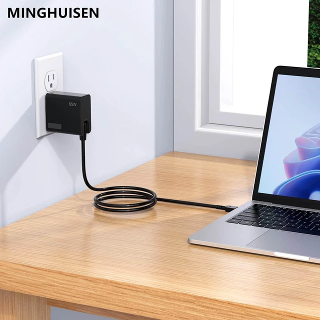 Alt view image 5 of 6 - 65W USB-C Wall Laptop Charger Compatible with Lenovo ThinkPad ThinkBook Yoga Chromebook IdeaPad Series