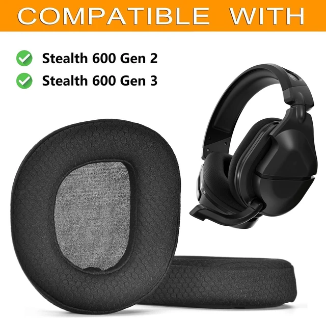 Alt view image 2 of 6 - Mesh Fabric Earpads for Turtle Beach Stealth 600 Gen2/600 Gen3/500XB | Also for Stealth 600 Gen 2/600 Gen2 USB/600 Gen 2 MAX/600 Gen3(600XB)/500 XB Headset,Durable Mesh Fabric