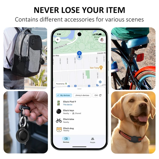 Alt view image 5 of 6 - Bike Tracker for Android, Android Airtag Compatible with Google Find My Device App, Replaceable Battery Item Finder, Tracker Tag for Keys, Suitcase, Backpack, Wallet, Luggage (for Bike)
