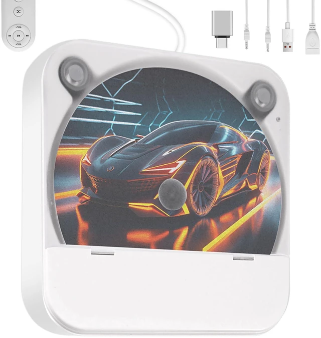 Main image of External Portable CD Player for Car - Car CD Player with USB Port AUX Port, Extra USB Extension Cable, Universal USB CD Player for Vehicle, Laptop, TV, Computer, for Android 4.4 and Above Navigation