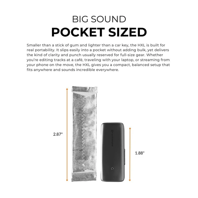 Alt view image 2 of 6 - HXL Balanced Portable DAC and Headphone Amplifier 4.4mm Balanced Output, 520mW Power, Hi-Res Audio for Audiophile Headphones | Balanced Output, 520mW Power, Hi-Res Audio for Audiophile Headphones