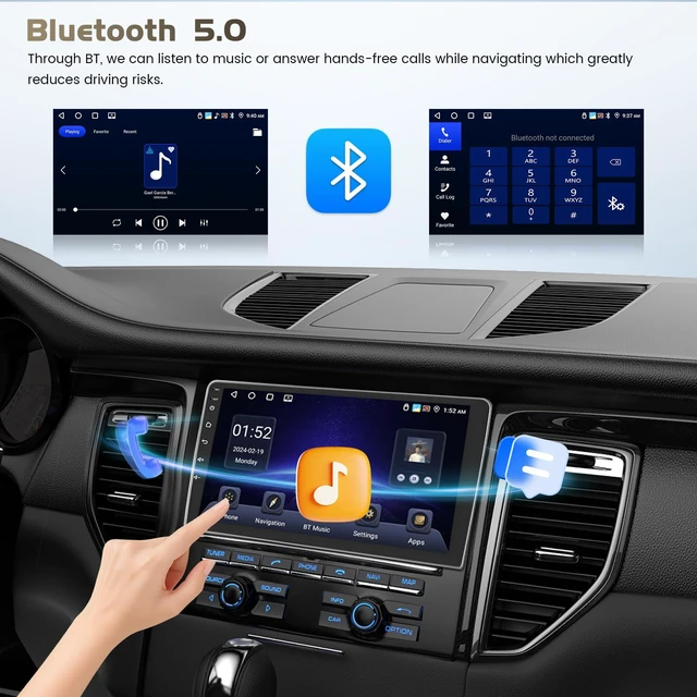 Alt view image 5 of 6 - 4+64G 9 inch Car Radio for Toyota Yaris Vios 2007-2013 Car Stereo | 1280*720 Touch Screen for Yaris with Wireless Carplay, DSP, FM/RDS, 32EQ, Bluetooth5.0, GPS, 5GHz WiFi, Backup Camera