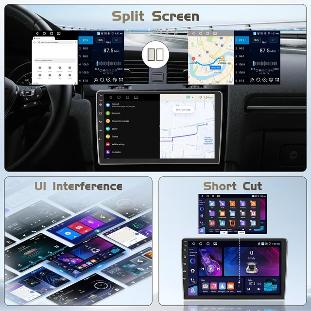 Alt view image 6 of 6 - 4+64G 9 inch Car Radio for Toyota Yaris Vios 2007-2013 Car Stereo | 1280*720 Touch Screen for Yaris with Wireless Carplay, DSP, FM/RDS, 32EQ, Bluetooth5.0, GPS, 5GHz WiFi, Backup Camera