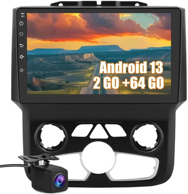 Main image of Car Stereo for Dodge RAM 1500 2500 3500 2013 2014 2015 2016 2017 2018 (Only fit Auto AC), Wireless CarPlay and Android Auto, 9'' Android Touch Screen Radio Replacement, 2G + 64G
