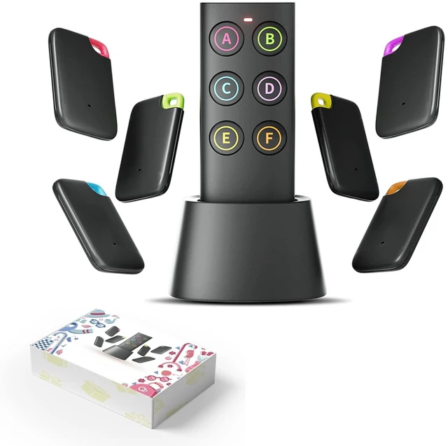 Main image of Key Finder-Easy-to-use Anti-Loss Device with 6 Color-Coded Receivers and Rf Transmitter Remote Control Finder,Key Finder Locator with Sound - Remote Finder-Gift Design for Mom and Dad