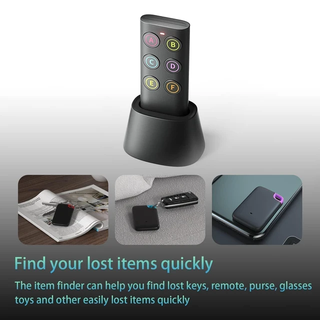 Alt view image 3 of 5 - Key Finder-Easy-to-use Anti-Loss Device with 6 Color-Coded Receivers and Rf Transmitter Remote Control Finder,Key Finder Locator with Sound - Remote Finder-Gift Design for Mom and Dad