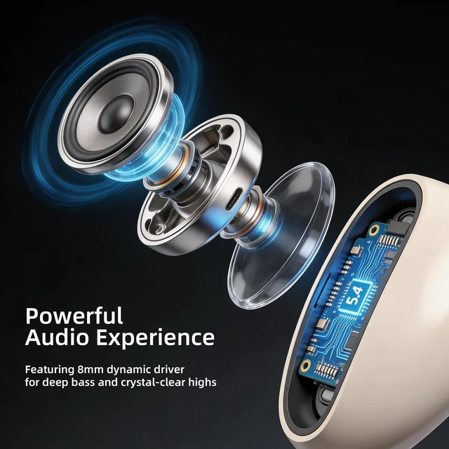 Alt view image 5 of 6 - Sleep Earbuds for Side Sleepers, Mini Invisible Wireless Bluetooth 5.4, Sleep Earbuds with LED Screen, Small Earbuds for Small Ears, Noise Canceling Discreet Earbuds for Sleeping, Work, White