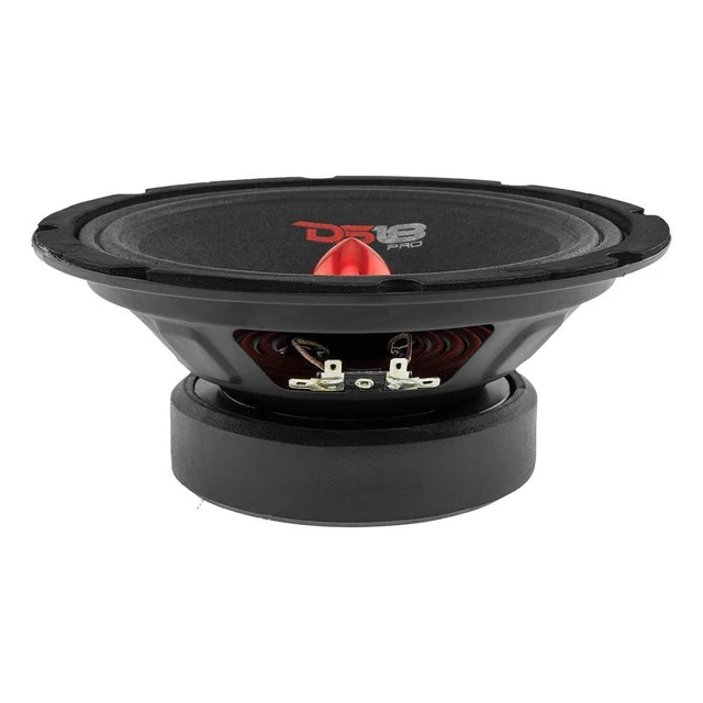 Alt view image 3 of 6 - 2X PRO-GM8B Loudspeaker - 8", Midrange, Red Aluminum Bullet, 580W Max, 190W RMS, 8 Ohms - Premium Quality Audio Door Speakers for Car or Truck Stereo Sound System (2 Speakers)