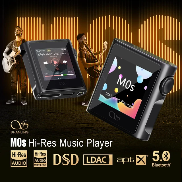 Alt view image 2 of 6 - M0s Hi-Fi Music Player MP3 Players with Bluetooth Lossless Sound Portable Digital Audio Player DAP 1.54 HD Touch Lasts 10 Hrs Bluetooth5.0 3.5mm/Type-C Jack, Black