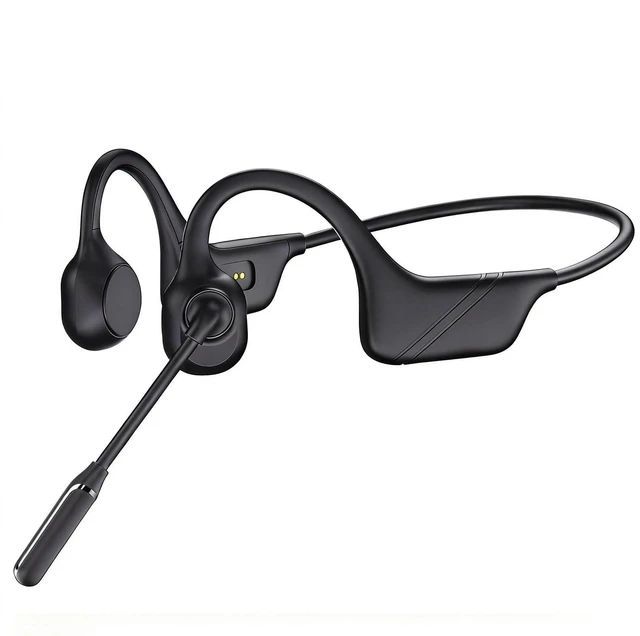 Main image of Open-Ear Headphones with Noise-Canceling Mic, Bone Conduction Headphones | AI ENC Noise Cancellation, One-Click Mute, Magnetic Charging, Bluetooth 6.0, Dual Device Connection, for Drivers Learners