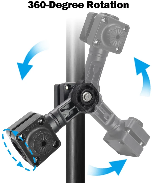 Alt view image 4 of 6 - 0 Degree Transducer Pole Mount Trolling Motor Bracket | Reinforced nylon. Heavy duty sonar mount. Replaces 0101278401. Compatible with Garmin LiveScope LVS32