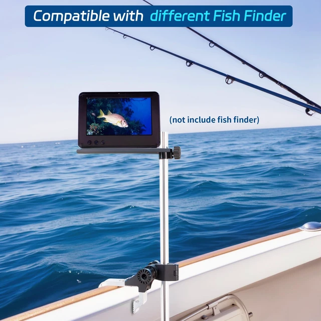 Alt view image 6 of 6 - Telescopic Fish Finder Mount, 360° Adjustable 3.31" Clamp, Portable Pole | Upgraded Version Transducer Pole Mount, 3.31inch Clamp Opening, No-Drill Setup for Boats, Canoes & Kayaks