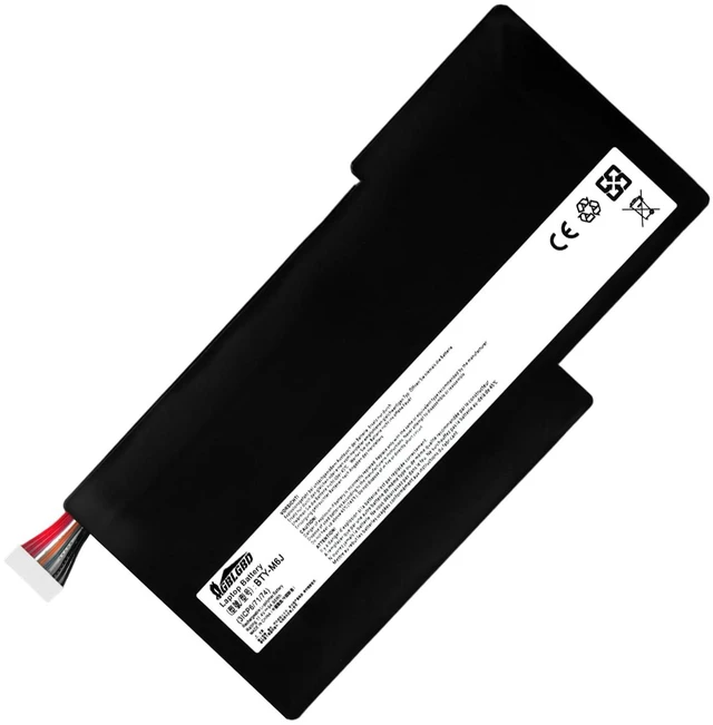 Main image of BTY-M6J BTY-U6J Battery Replacement for MSI GS63 GS63VR GS73 GS73VR Series Gaming Notebook, 11.4V 64.98Wh 5700mAh 3-Cell Lithium Polymer Business Laptop Battery, CE/FCC/RoHS Certified