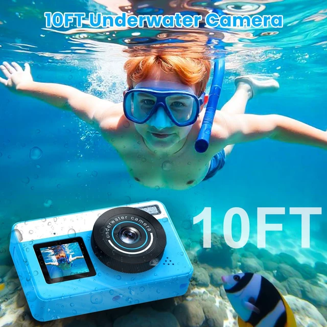 Alt view image 4 of 6 - 4K Waterproof Camera,10FT Underwater Digital Camera,48MP Floating Camera | for Snorkeling,Surfing,Swimming and Kayaking,Dual-Screen Selfie,Autofocus,18X Zoom,Fill Light,32GB Card,Type-C Rechargeable