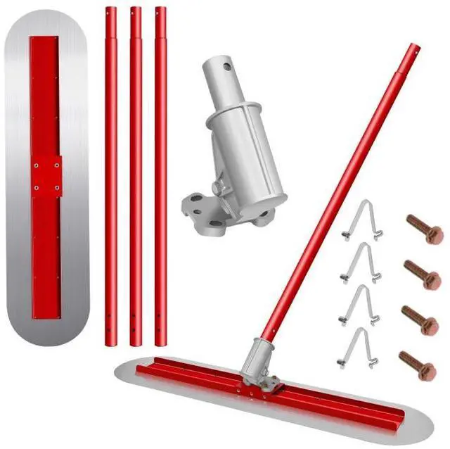 Main image of Bull Float Stainless steel Concrete Float 48×12in,Round endBull Float Concrete Tools,With adjustable bracket, 53.4 inch Float Extendable Handles x 4