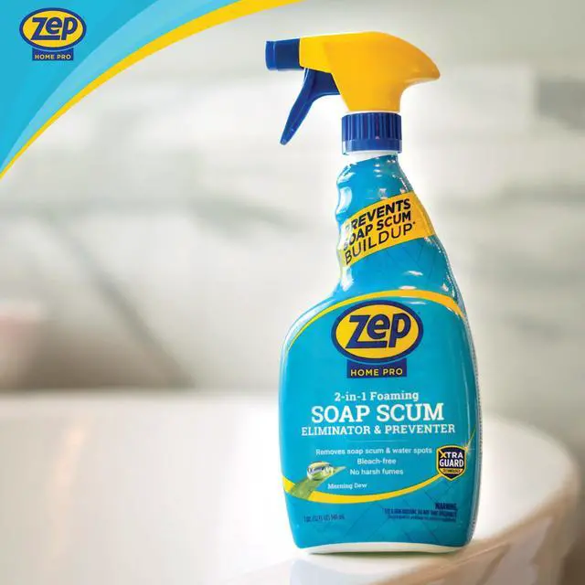 Alt view image 4 of 7 - Home Pro 2-in-1 Foaming Soap Scum Eliminator and Preventer, Morning Dew Scent, R54006-32 Fl Oz -Bleach-Free Formula