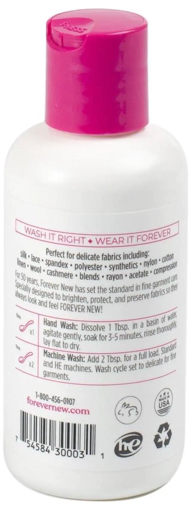 Alt view image 2 of 5 - Delicate Hypoallergenic Laundry Detergent Liquid - 6-8 Large Loads - Gentle washing detergent for Silk, Cashmere, Bra, Undergarments, Cotton, Wool, etc. - Unscented - 4oz