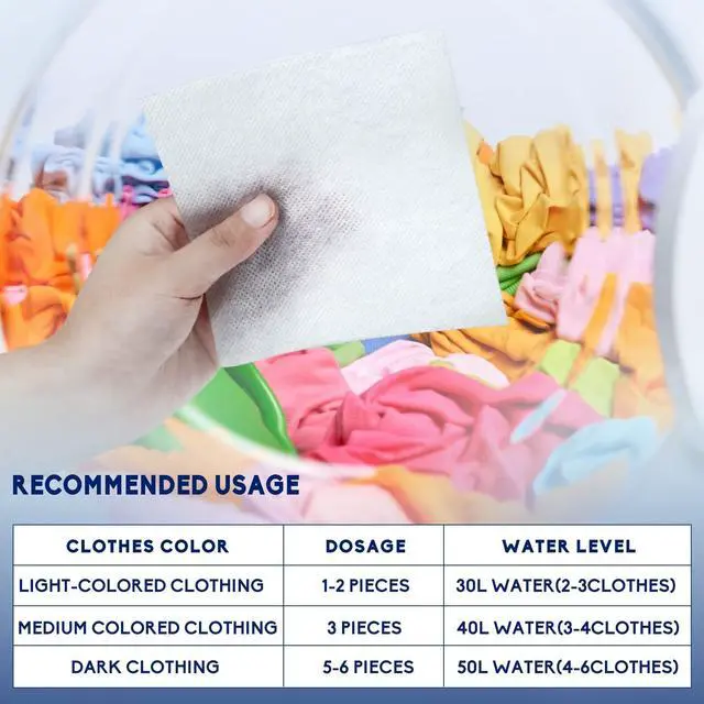 Alt view image 4 of 7 - Color Absorber Laundry Sheets 120 Count, Dye Catcher to Prevent Clothes from Smearing, Fragrance Free Color Trapping Sheets for Home School or Apartment