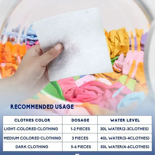 Alt view image 4 of 7 - Color Absorber Laundry Sheets 80 Count, Dye Catcher to Prevent Clothes from Smearing, Fragrance Free Color Trapping Sheets for Home School or Apartment