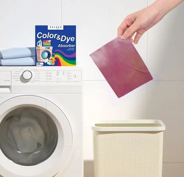 Alt view image 5 of 7 - Color Absorber Laundry Sheets 80 Count, Dye Catcher to Prevent Clothes from Smearing, Fragrance Free Color Trapping Sheets for Home School or Apartment