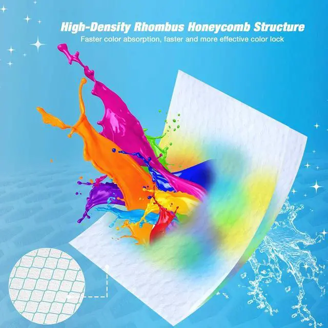 Alt view image 2 of 6 - Color Dye Catchers for Laundry 120ct, Super Absorption Color Trapping Sheets Allow Mixed Wash, Dye Guard Grabber Sheets for Home or School, Maintain Original Color of Clothing, Fragrance Free, White