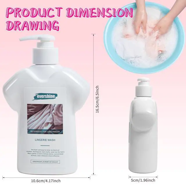 Alt view image 7 of 7 - Lingerie Detergent - Double Concentrated, Lady Scented, Delicate Underwear Cleaning Liquid - 10.14 Fl Oz (1,Orange&Lily)