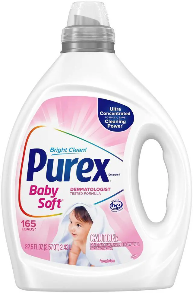 Main image of Baby Soft Liquid Laundry Detergent, Ultra Concentrated, 82.5 fl oz, 165 Loads, Hypoallergenic, Dye Free, Gentle on Skin