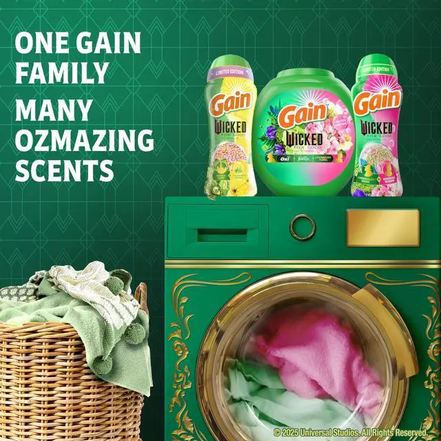 Alt view image 6 of 7 - Flings! "Wicked: For Good" Limited Edition Laundry Detergent Pacs, 42 Count, Fantabulous Floral Scent, 3 in 1 HE Detergent Pacs with Oxi Boost and Febreeze