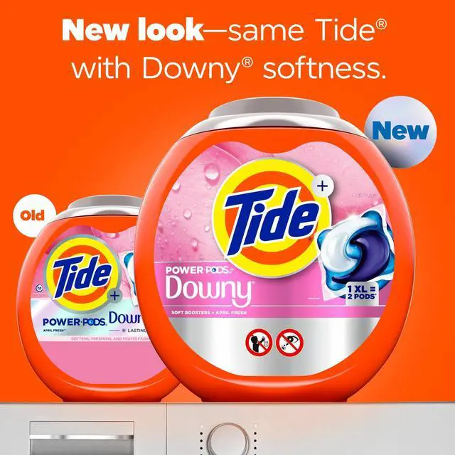 Alt view image 2 of 7 - Power PODs + Downy Laundry Detergent Pods, 45 Count, Soft Boosters + April Fresh