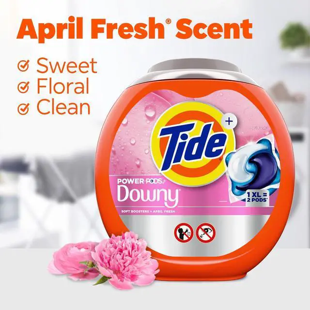 Alt view image 7 of 7 - Power PODs + Downy Laundry Detergent Pods, 45 Count, Soft Boosters + April Fresh