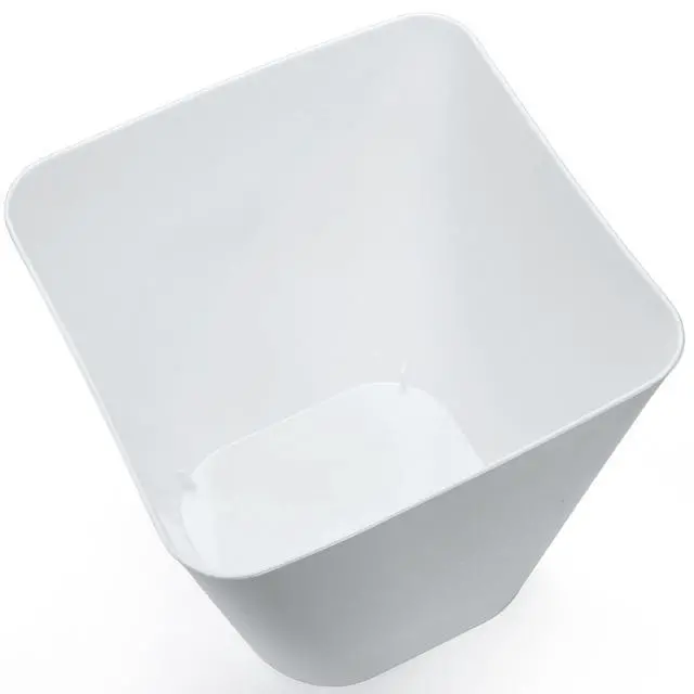 Alt view image 3 of 7 - Set of 4 Plastic Small Trash Can - 1.6 Gallon Square Wastebasket Garbage Can for Home Kitchen Office Bathroom
