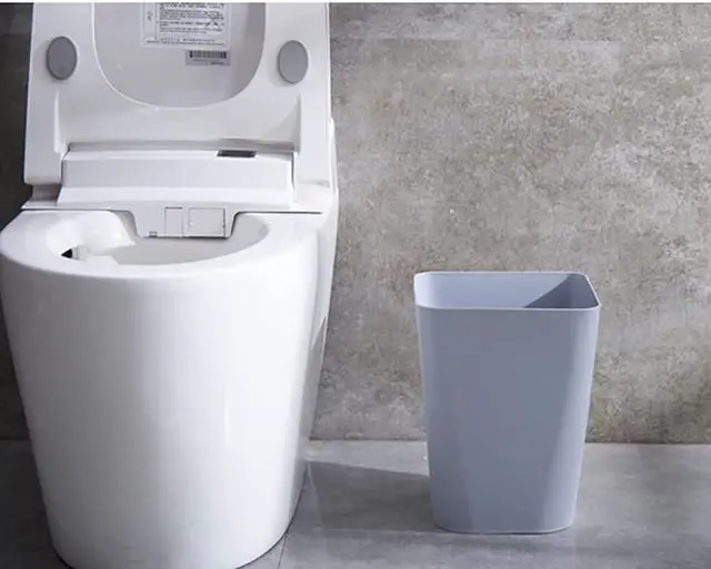 Alt view image 5 of 7 - Set of 4 Plastic Small Trash Can - 1.6 Gallon Square Wastebasket Garbage Can for Home Kitchen Office Bathroom